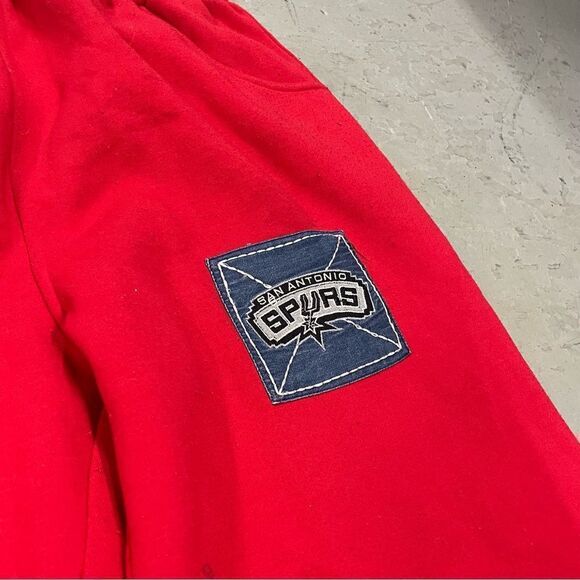 NBA Basketball Team Patch Red Sweatpants Size XL - Picture 10 of 10